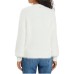 GUESS CARDIGAN IN FILATO FRUZZY RELAXED WHITE CON BOTTONI GIOIELLO 