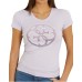 Guess t-shirt lilla con logo 4G in strass