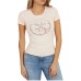 Guess t-shirt rosa con logo 4G in strass