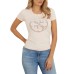 Guess t-shirt rosa con logo 4G in strass