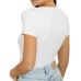 GUESS T-SHIRT DA DONNA BIANCA CON LOGO NELLA PARTE ANTERIORE