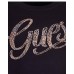 GUESS T-SHIRT DA DONNA NERA CON LOGO NELLA PARTE ANTERIORE 