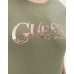 GUESS T-SHIRT VERDE CON LOGO A CONTRASTO 