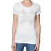 GUESS T-SHIRT DA DONNA BIANCA CON LOGO A CONTRASTO NELLA PARTE ANTERIORE