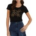 GUESS T-SHIRT  NERA CON LOGO A CONTRASTO NELLA PARTE ANTERIORE