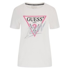 GUESS T-SHIRT DA DONNA BIANCA CON LOGO 