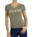 GUESS T-SHIRT VERDE CON LOGO A CONTRASTO NELLA PARTE ANTERIORE