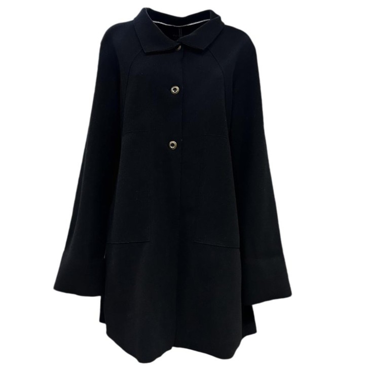 REFRIGIWEAR PARIS JACKET CAPPOTTO NERO DA DONNA CON LOGO NELLA PARTE ANTERIORE 