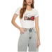 GUESS T-SHIRT BIANCA CON STAMPA ROSE 