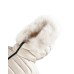 REFRIGIWEAR LONG MEAD FUR GIUBBOTTO DA DONNA BEIGE CON LOGO SULLA MANICA 