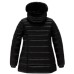 REFRIGIWEAR LONG MEAD FUR GIUBBOTTO DA DONNA NERO CON LOGO SULLA MANICA 