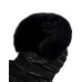 REFRIGIWEAR LONG MEAD FUR GIUBBOTTO DA DONNA NERO CON LOGO SULLA MANICA 