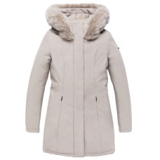 REFRIGIWEAR LADY TECH/1 FUR JACKET BEIGE DA DONNA CON LOGO SULLA MANICA 