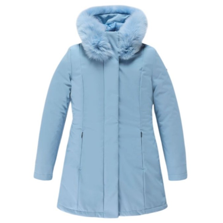 REFRIGIWEAR LADY TECH/1 FUR JACKET AZZURRO DA DONNA CON LOGO SULLA MANICA 