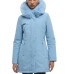 REFRIGIWEAR LADY TECH/1 FUR JACKET AZZURRO DA DONNA CON LOGO SULLA MANICA 