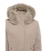 REFRIGIWEAR SHORT LADY TECH FUR JACKET BEIGE DA DONNA CON LOGO SULLA MANICA 