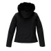 REFRIGIWEAR SHORT LADY TECH FUR JACKET NERO DA DONNA CON LOGO SULLA MANICA 