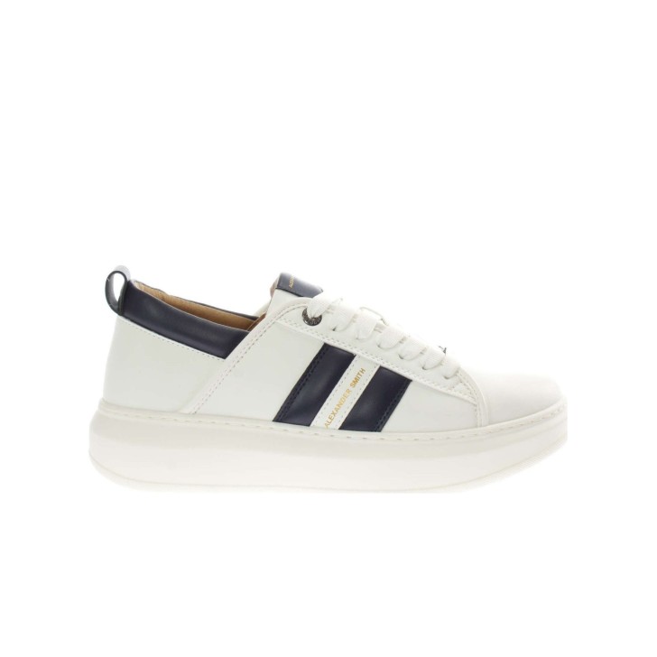 ALEXANDER SMITH SNEAKERS - COLORE: BIANCO/BLU