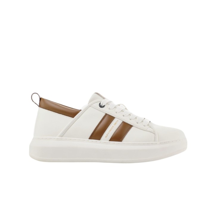 ALEXANDER SMITH SNEAKERS - COLORE: BIANCO/MARRONE