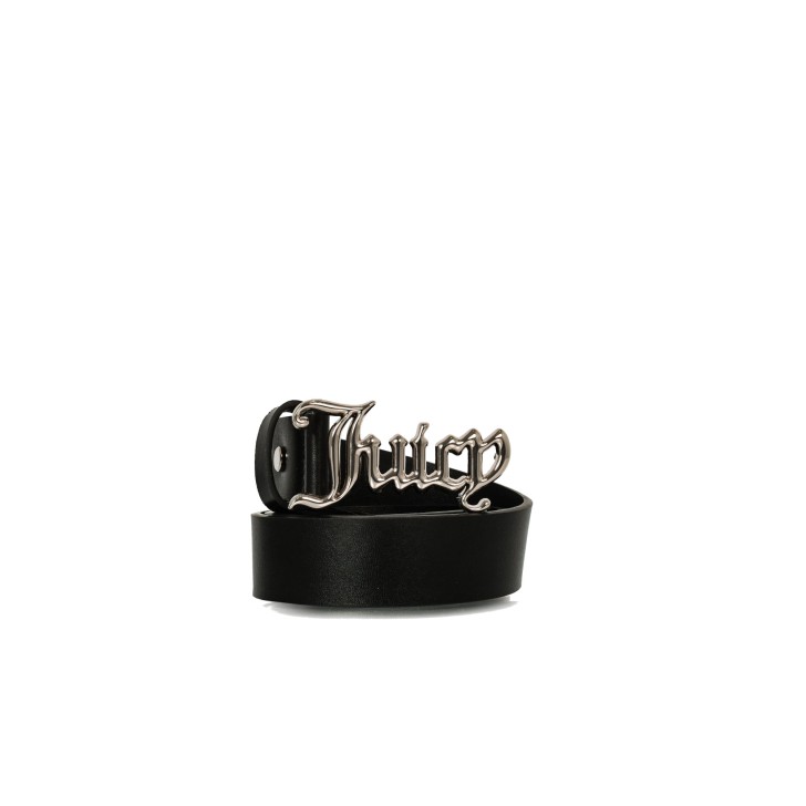 JUICY COUTURE CINTURA BLACK CON FIBBIA SILVER CON LOGO LETTERING 