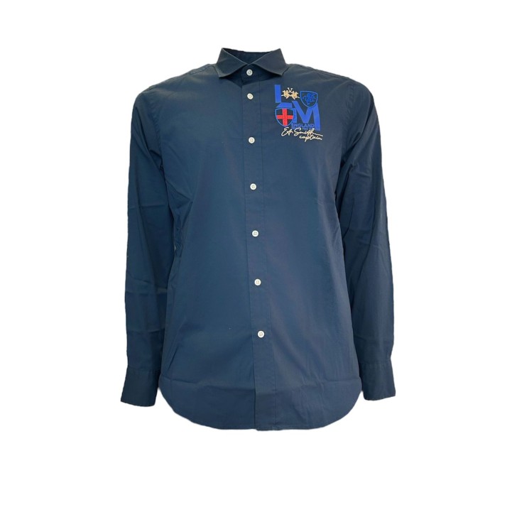 LA MARTINA MAN SHIRT L/S POPLIN Navy                