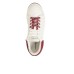 EMPORIO ARMANI SNEAKER IN LEATHER WHITE CON RETRO GOMMATO BORDEAUX CON LOGO AQUILA 