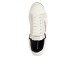 EMPORIO ARMANI SNEAKER IN LEATHER WHITE BLACK CON PLACCA AQUILA IN METALLO 