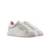 EMPORIO ARMANI SNEAKER IN LEATHER WHITE PINK CON PLACCA AQUILA IN METALLO	