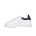 EMPORIO ARMANI SNEAKER IN LEATHER WHITE CON MAXI LOGO EAGLE 