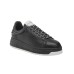 EMPORIO ARMANI SNEAKER IN LEATHER BLACK CON RETRO IN GOMMA BLACK CON LOGO AQUILA