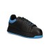 EMPORIO ARMANI SNEAKER IN LEATHER BLACK CON RETRO GOMMATO SKY BLUE CON LOGO AQUILA