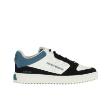 EMPORIO ARMANI SNEAKER WHITE CON INSERTI IN SUEDE BLACK 