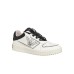 EMPORIO ARMANI SNEAKER IN LEATHER WHITE E BLACK