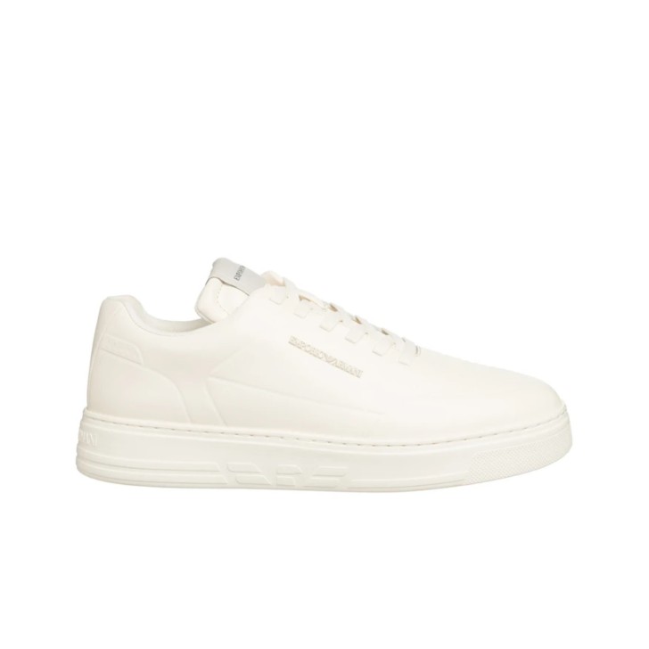 EMPORIO ARMANI SNEAKER IN LEATHER WHITE 