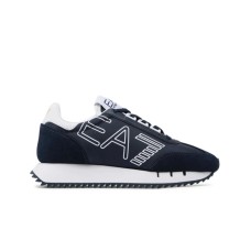 EA7 EMPORIO ARMANI SNEAKER IN SUEDE E NYLON BLUE