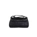 EMPORIO ARMANI SHOULDER BAG BLACK IN NYLON TRAPUNTATA CON TRACOLLA IN NASTRO NERO CON LOGO LETTERING ALL OVER REGOLABILE