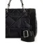 EMPORIO ARMANI SHOPPING BAG IN NYLON BLACK TRAPUNTATA CON PATCH IN PU CON LOGO LETTERING TONO SU TONO 