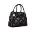 EMPORIO ARMANI SHOPPING BAG BLACK TRAPUNTATA CON LOGO AQUILA E TRACOLLA REGOLABILE ESTRAIBILE	