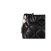 EMPORIO ARMANI SHOPPING BAG BLACK TRAPUNTATA CON LOGO AQUILA E TRACOLLA REGOLABILE ESTRAIBILE	