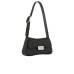 EMPORIO ARMANI BORSA A SPALLA IN SATIN BLACK CON STRASS ALL OVER