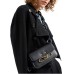 EMPORIO ARMANI BORSA A TRACOLLA IN LEATHER BLACK CON FIBBIA IN METALLO CON LOGO EAGLE