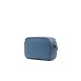 Emporio Armani Mini Borsa Denim Blu con tracolla in nastro regolabile, estraibile con logo lettering All Over