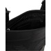 Emporio Armani Tracolla nera in pelle rigenerata stampa saffiano con tasca in Nylon con chiusura zip e maxi logo Aquila 