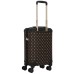 GUESS WILDER VALIGIA TROLLEY PICCOLO  MARRONE CON LOGO ALL-OVER