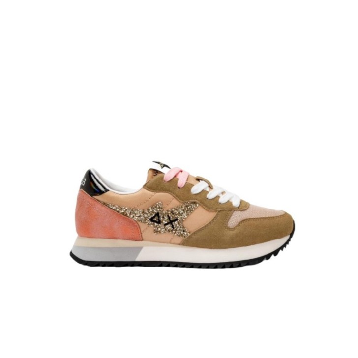 SUN 68  SNEAKERS DA DONNA BEIGE CON LOGO NELLA PARTE LATERALE