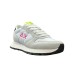 SUN68 SNEAKER ALLY SOLID NYLON IN BIANCOE FUXIA FLUO