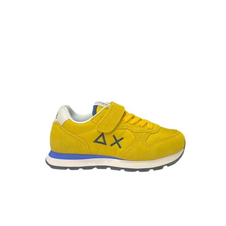 SUN68 SNEAKER BOYS TOM SOLID KID IN SUEDE E NYLON YELLOW 