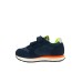 SUN68 SNEAKER BOYS TOM FLUO BABY IN SUEDE E NYLON NAVY BLUE