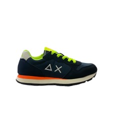 SUN68 SNEAKER BOYS TOM FLUO TEEN IN SUEDE E NYLON NAVY BLUE