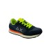 SUN68 SNEAKER BOYS TOM FLUO TEEN IN SUEDE E NYLON NAVY BLUE